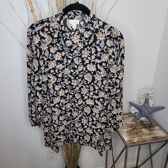 J. Jill Button Up Womens Large Petite - Picture 1 of 7